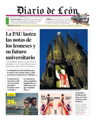 Portada de Diario de León, 11 de junio de 2026