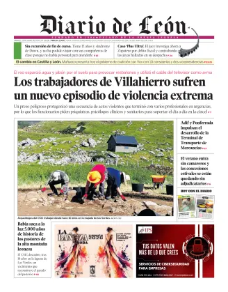 Portada de Diario de León, 13 de junio de 2026