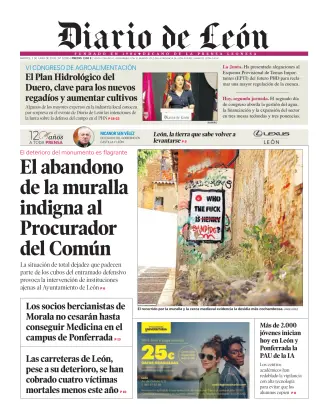 Portada de Diario de León, 2 de junio de 2026