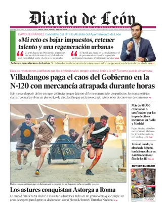 Portada de Diario de León, 26 de julio de 2026