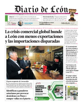 Portada de Diario de León, 30 de mayo de 2026