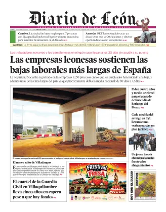 Portada de Diario de León, 5 de junio de 2026
