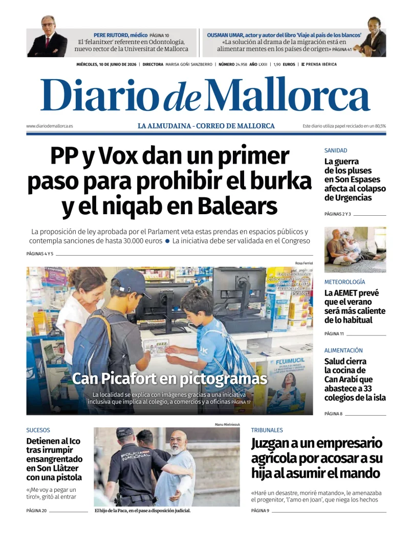Portada de Diario de Mallorca