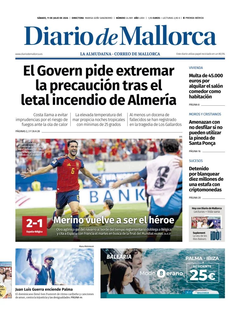 Portada de Diario de Mallorca