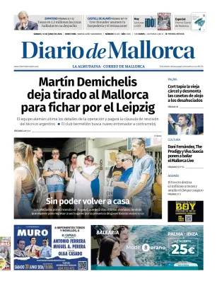 Portada de Diario de Mallorca, 13 de junio de 2026