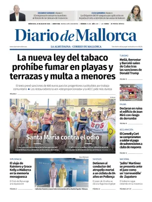 Portada de Diario de Mallorca, 22 de julio de 2026
