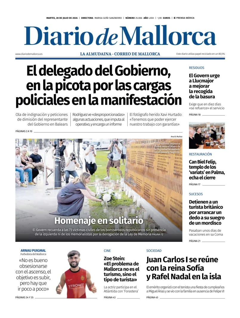 Portada de Diario de Mallorca
