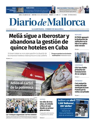 Portada de Diario de Mallorca, 4 de junio de 2026