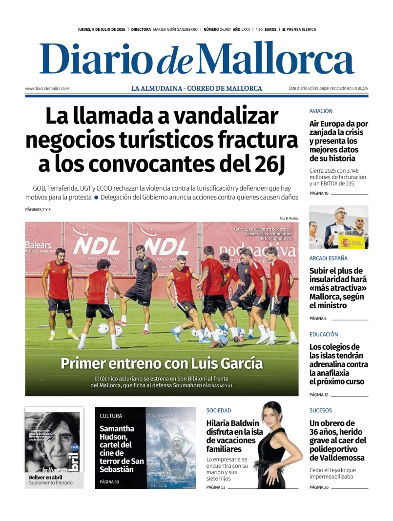 Portada de Diario de Mallorca
