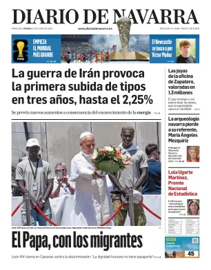 Portada de Diario de Navarra, 12 de junio de 2026