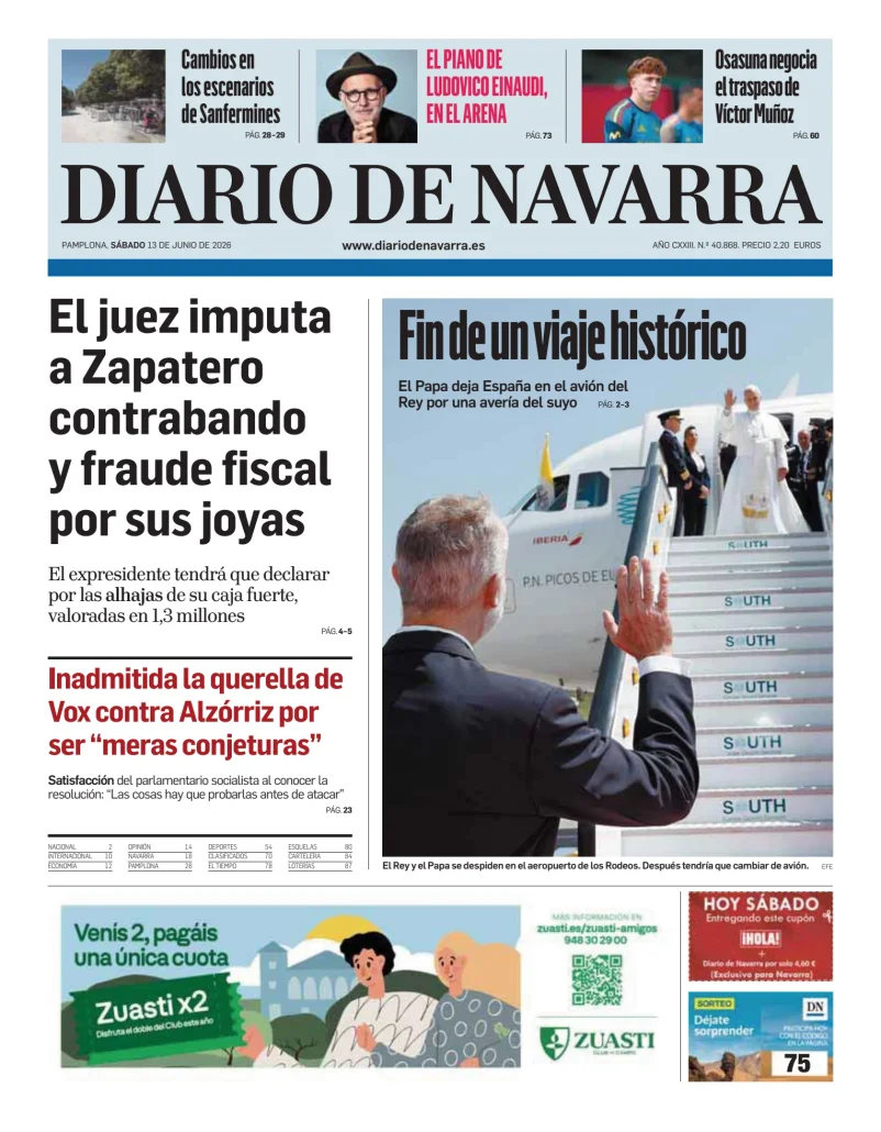 Portada de Diario de Navarra
