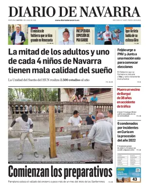 Portada de Diario de Navarra, 2 de junio de 2026