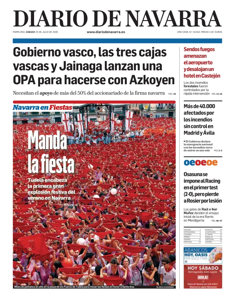 Portada de Diario de Navarra