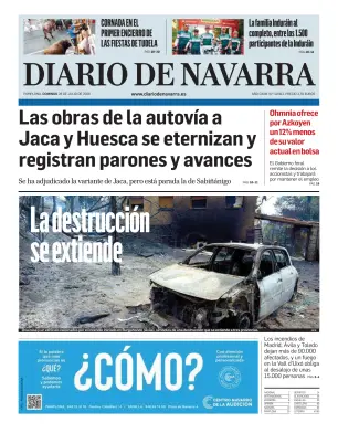 Portada de Diario de Navarra, 26 de julio de 2026