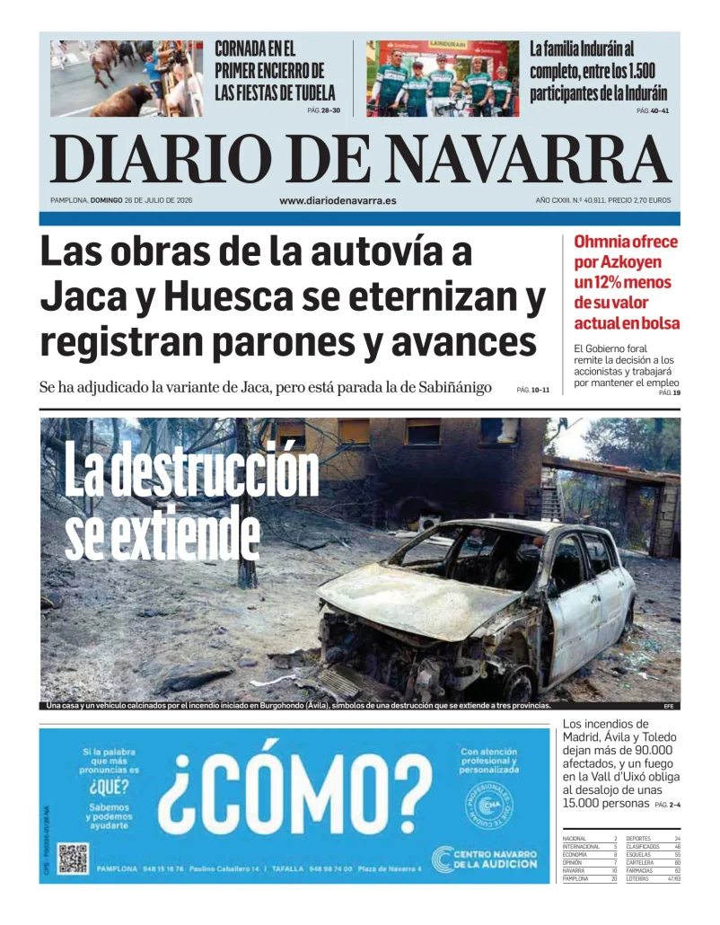 Portada de Diario de Navarra