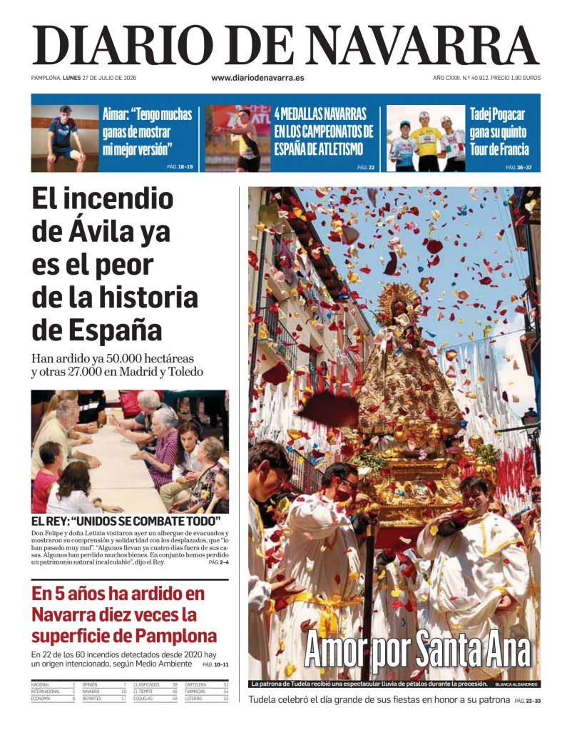 Portada de Diario de Navarra