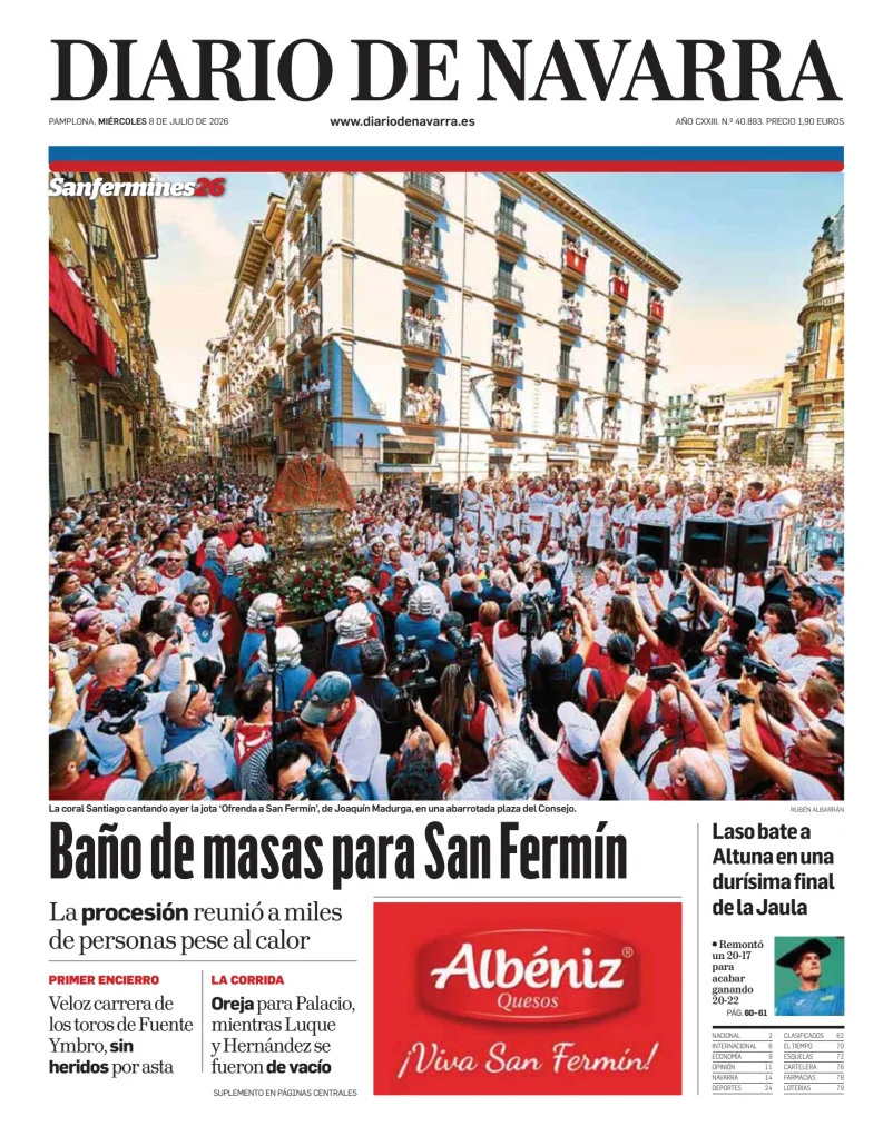 Portada de Diario de Navarra