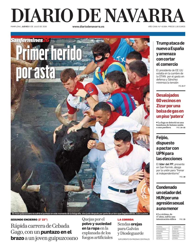 Portada de Diario de Navarra