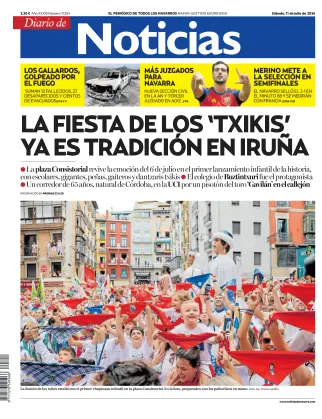Portada de Diario de Noticias (Spain), 11 de julio de 2026