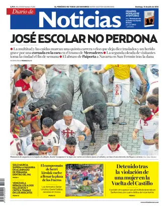 Portada de Diario de Noticias (Spain), 12 de julio de 2026