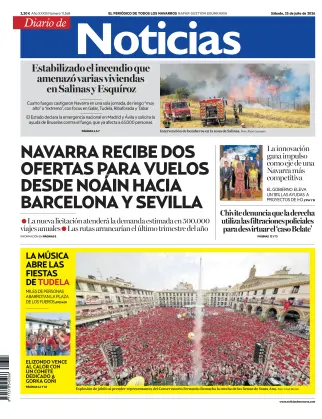 Portada de Diario de Noticias (Spain), 25 de julio de 2026