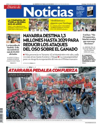 Portada de Diario de Noticias (Spain), 26 de julio de 2026