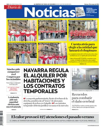 Portada de Diario de Noticias (Spain), 29 de mayo de 2026