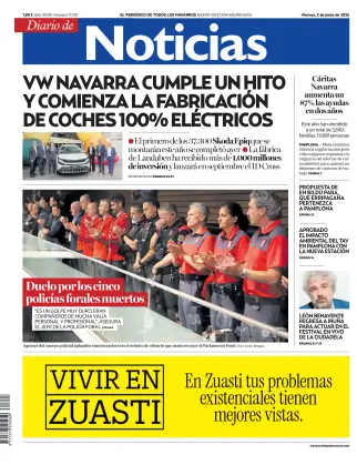 Portada de Diario de Noticias (Spain), 5 de junio de 2026