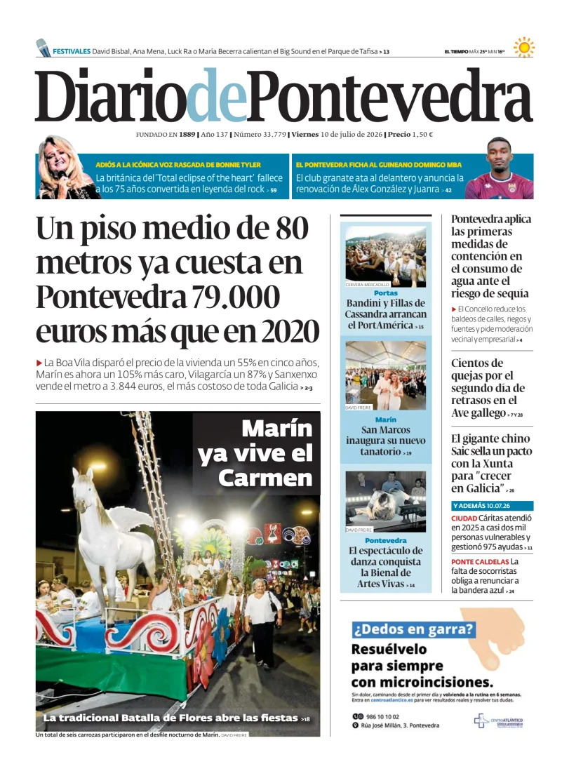 Portada de Diario de Pontevedra