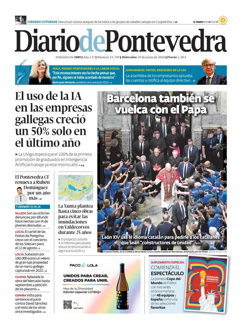 Portada de Diario de Pontevedra