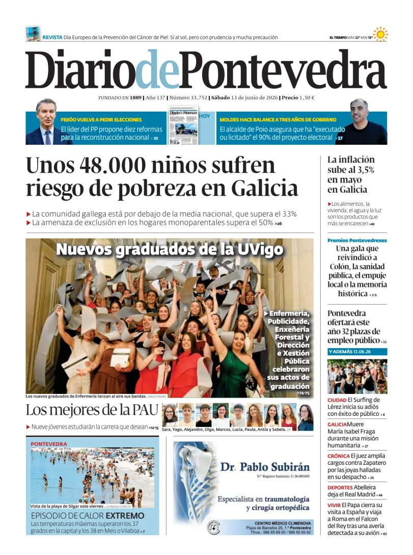 Portada de Diario de Pontevedra