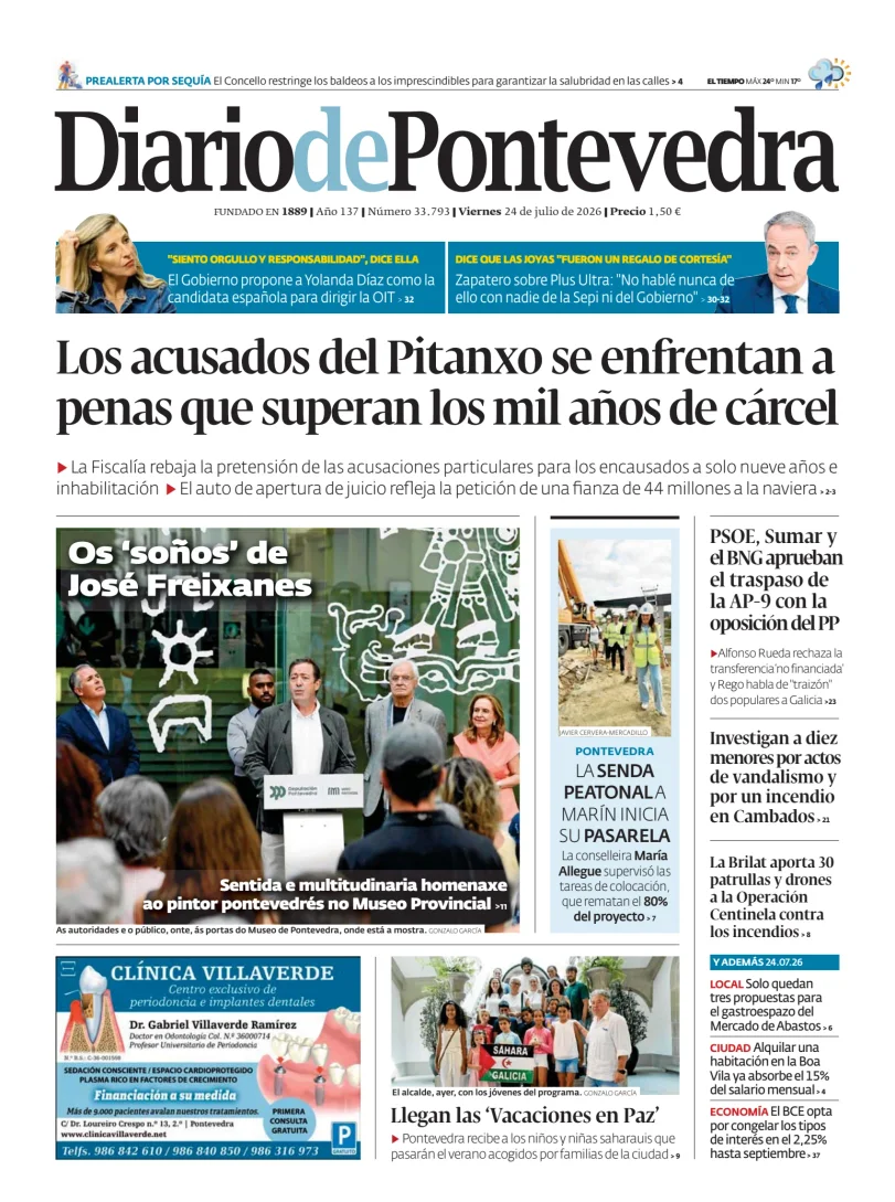 Portada de Diario de Pontevedra