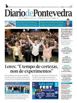 Portada de Diario de Pontevedra, 29 de mayo de 2026