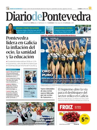 Portada de Diario de Pontevedra, 30 de mayo de 2026
