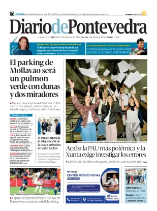 Portada de Diario de Pontevedra, 5 de junio de 2026