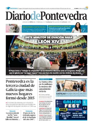 Portada de Diario de Pontevedra, 9 de junio de 2026