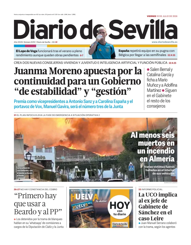 Portada de Diario de Sevilla