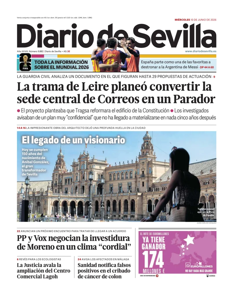 Portada de Diario de Sevilla