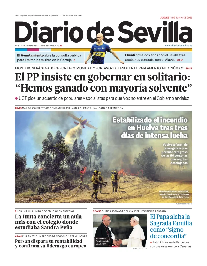 Portada de Diario de Sevilla