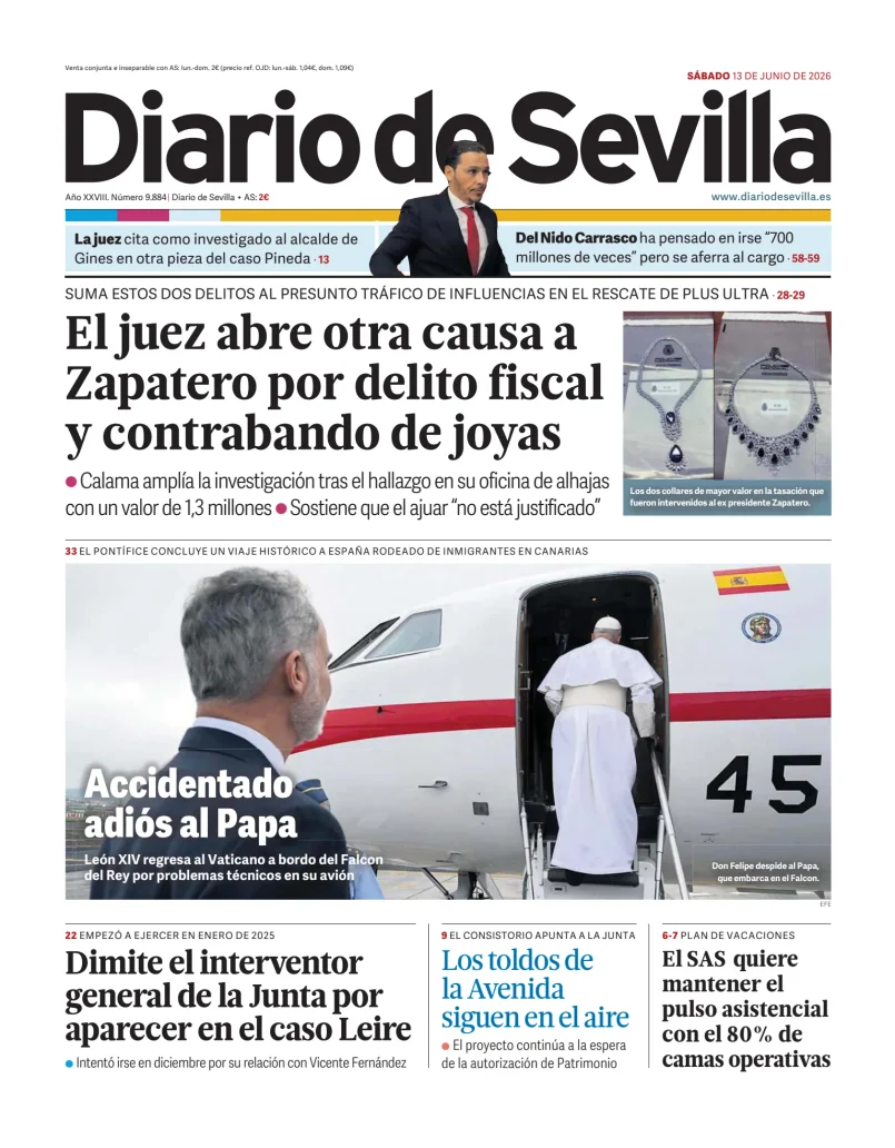 Portada de Diario de Sevilla