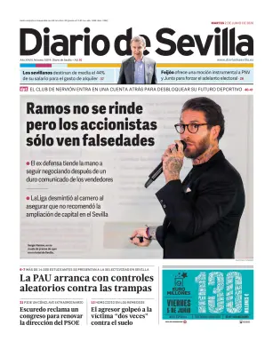 Portada de Diario de Sevilla, 2 de junio de 2026