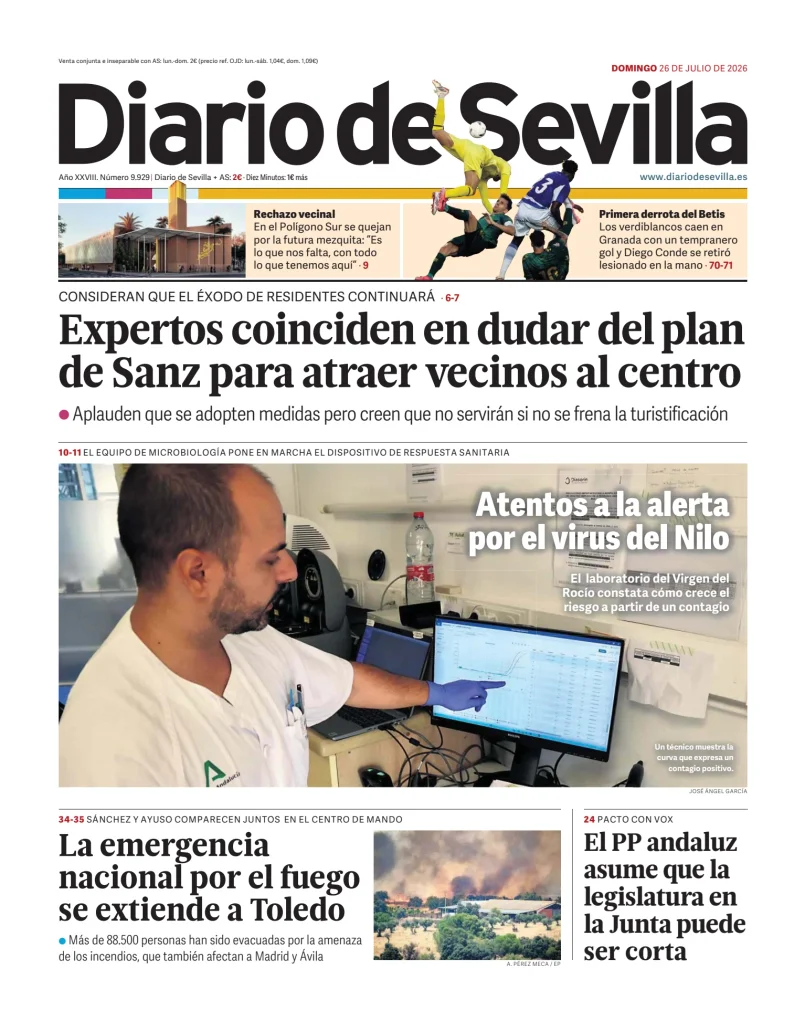 Portada de Diario de Sevilla