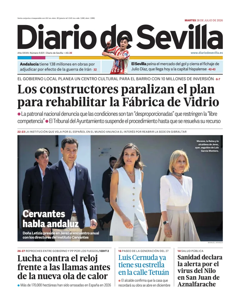 Portada de Diario de Sevilla