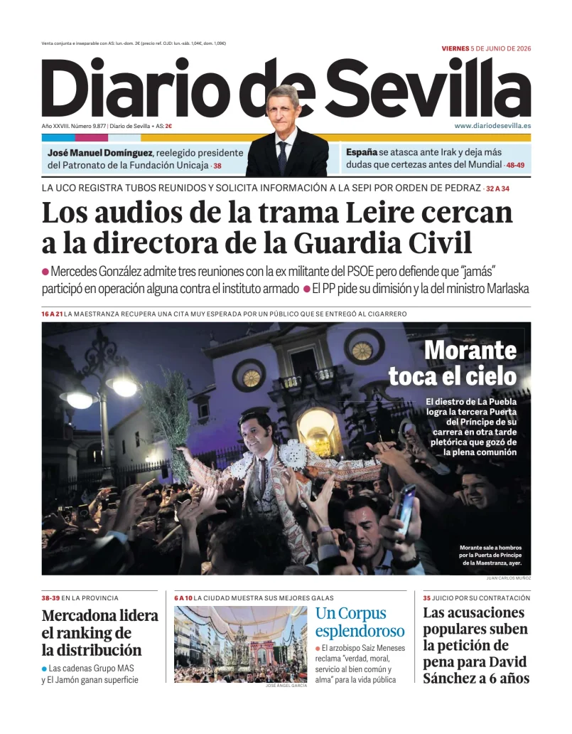 Portada de Diario de Sevilla