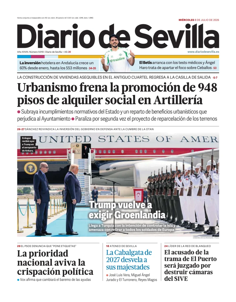 Portada de Diario de Sevilla