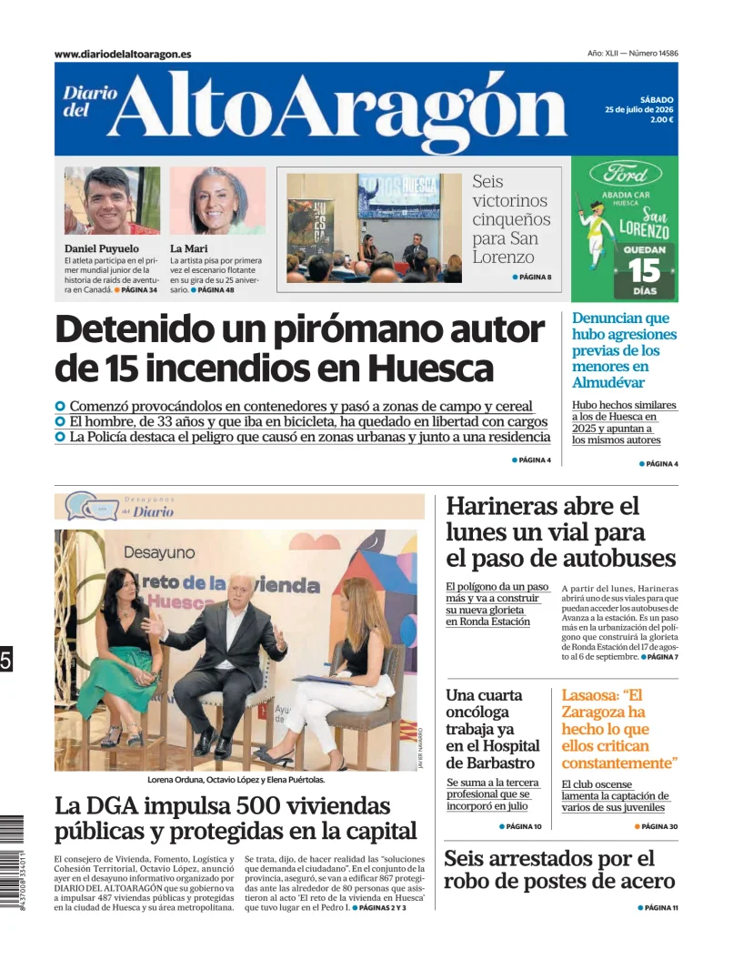 Portada de Diario del Alto Aragón