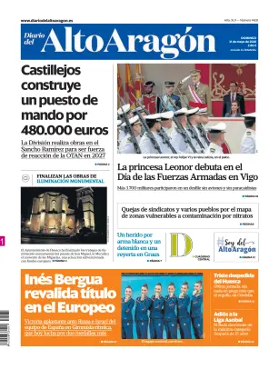 Portada de Diario del Alto Aragón, 31 de mayo de 2026