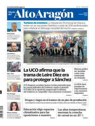 Portada de Diario del Alto Aragón, 4 de junio de 2026