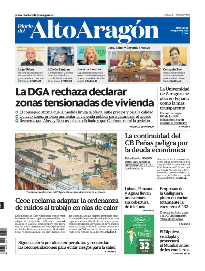 Portada de Diario del Alto Aragón