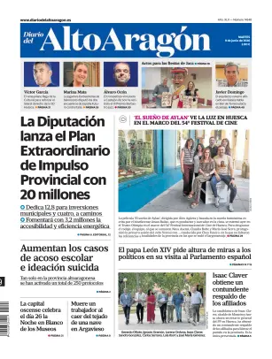 Portada de Diario del Alto Aragón, 9 de junio de 2026
